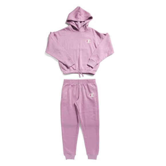 CHAMPION Haze Big Girls 2pc Brushed Hoodie And Matching Joggers Set - Picture 1 of 2